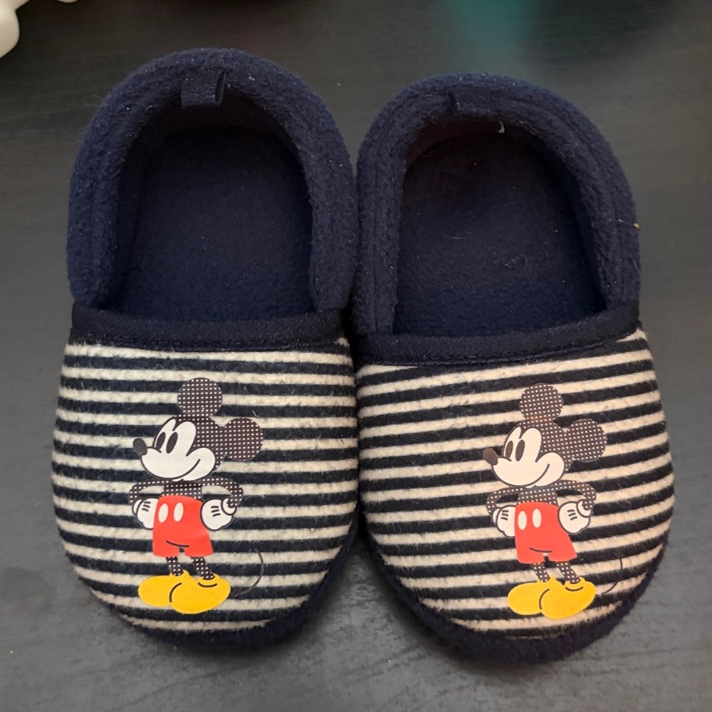 Mickey Mouse Striped Slippers